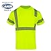 VENDACE Hi Vis Reflective Shirts for Men Class 3 High Visibility Safety Construction Work T Shirt Short Sleeve(Yellow,L)