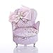 Jstoo Boîte À Bijoux Rose Bowknot Diamond Fabric Sofa Boîte De Rangement Princesse-Chaise Simple