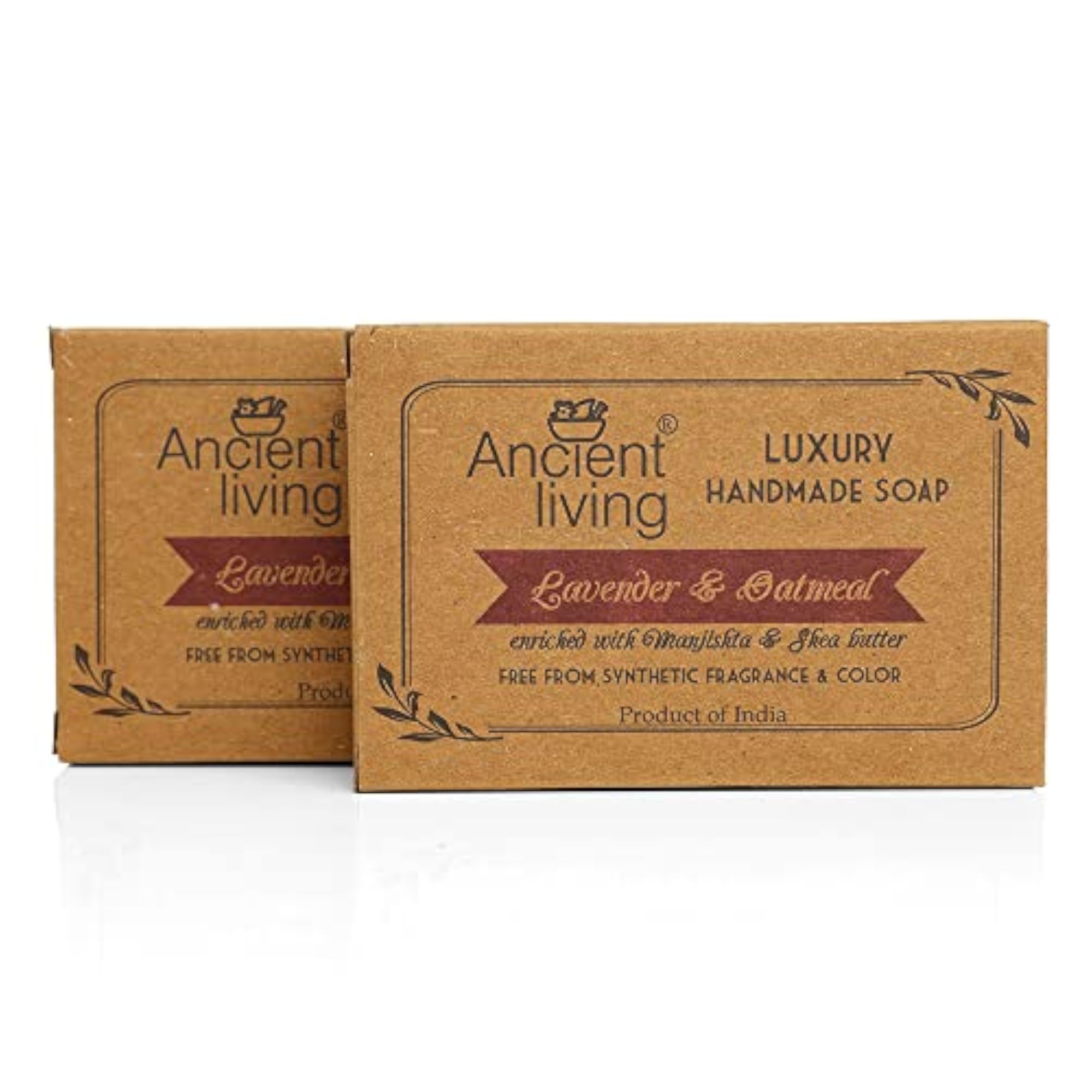 Lavender & Oatmeal Luxury Handmade Soap, 100g, Set of 2