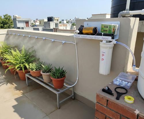 Image of Homenote Fogger Kit for Dairy & Poultry Farm | Simple Setup Fogger System with 100 GPD Pump, 10 Nozzles & 15m Pipe | CUT THE PIPE YOURSELF | Recommended to cut Nozzle Distance 1.4m