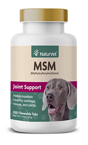NaturVet MSM Tablets Joint and Hip Health For Dogs Arthritis Wellness 250ct