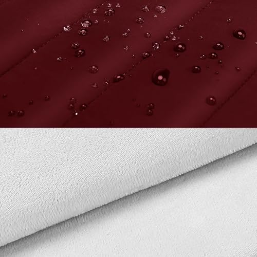Image of MOSISO 15-15.6 inch Laptop Case, 16 inch Puffy Laptop Sleeve Compatible with MacBook Pro 16, HP Dell ASUS Acer Toshiba Lenovo Notebook Computer, Polyester Horizontal Bag with Small Case, Red