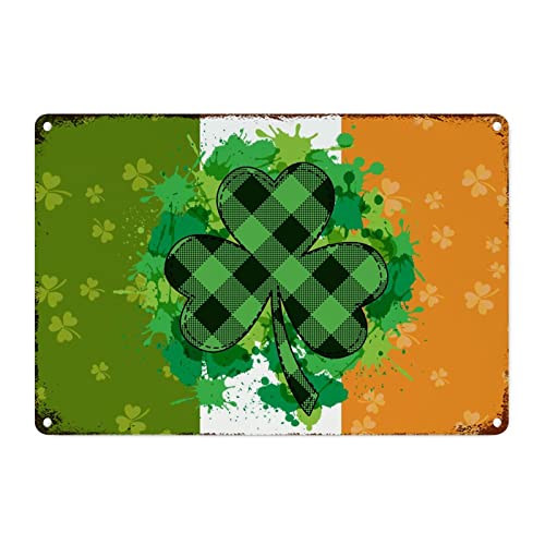 Panneau mural en métal trèfles de l'Irlande, cadeau idéal Saint-Patrick