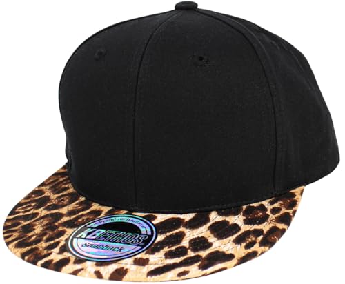 Image of KBETHOS Classic Snapback Hat Blank Cap Underbrim Cotton Wool Blend Flat Visor Adjustable Unisex