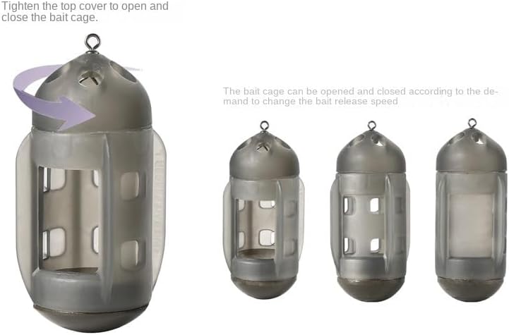 5pcs Durable Reusable Fishing Worm Bait Cage Bottom Baits & Worm Lures for Freshwater/Saltwater Fishing