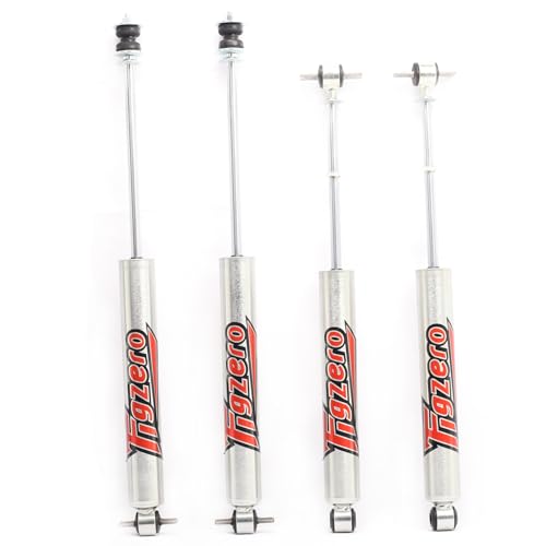 Figzero Front and Rear 0-4 inch Lift Shocks for Jeep Cherokee XJ 1984-2001，Zinc Plated Coating