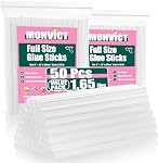 MONVICT Hot Glue Sticks, Pack of 50 (1.54 lb) 6" Long 0.43" Diameter Full-Size Hot Glue Gun Sticks Art Glues Pastes Hot Melt for Most Large Glue Guns, Clear Glue Sticks for DIY, Arts & Crafts | 6"Long 0.43" Diameter, Art Glues Pastes Hot Melt Sticks