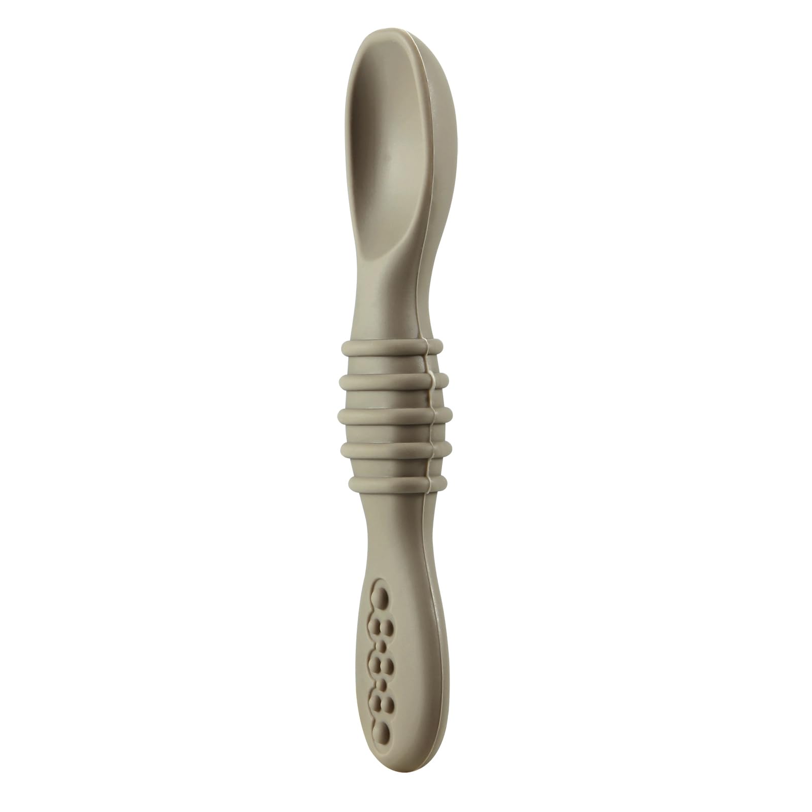Silicone Baby Spoons & Fork Feeding Set (6 Pack), Light Tan/Walnut - Image 4