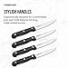 Farberware 4-Piece Full-Tang Triple Rivet 'Never Needs Sharpening' Stainless Steel Steak Knife Set, Black