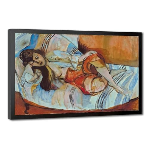 Toile Henri Matisse Odalisque déco murale salon cadre suspendu de 40x61 cm