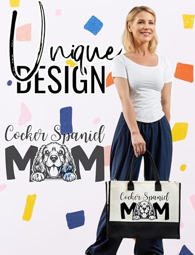 Bolsa Tote Canvas Cocker Spaniel para Mujer miniatura 4