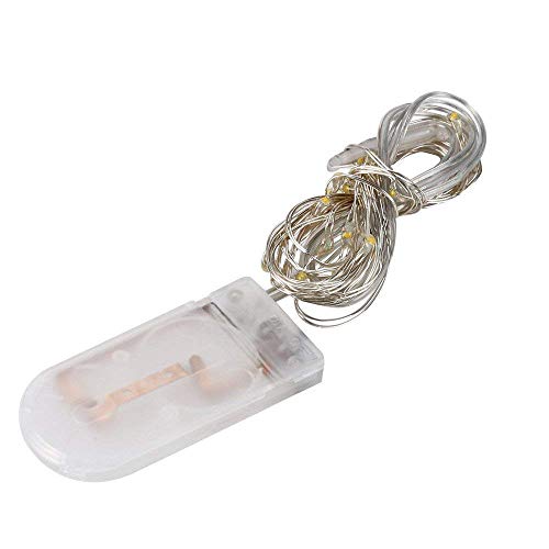 Florigo Mini Guirlande lumineuse à 20 LED avec fil de cuivre argenté et fonctionnant avec piles pour extérieur, terrasse, fête Cover