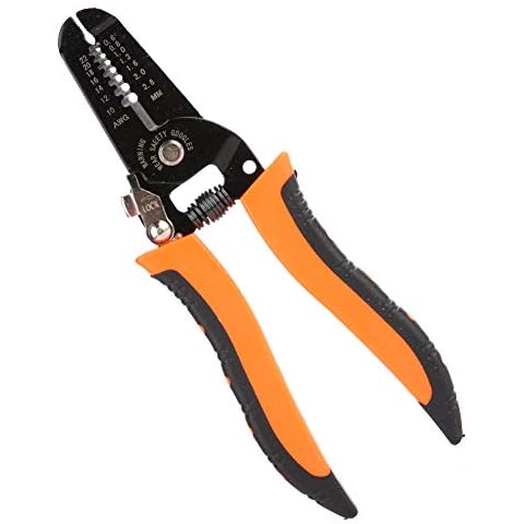 01 02 015 Wire Stripper, Easy To Carry Small Body Professional Heavy Duty Wire Stripper Cutter for Electronic And Automotive Repairs for Electrical Wiring Work Cover