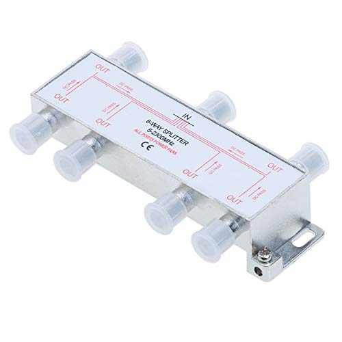 6 Way Bi-Directional 5-2300 Mhz Coaxial Antenna Splitter For Rg6 Rg59 Coax Cable Satellite Hdtv (6 Ports) #TOP5