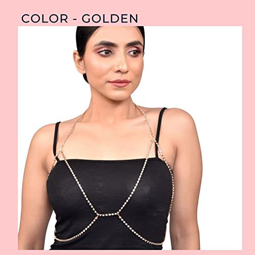 Buy Femnmas Women Body Chain Crystal Bra with Rhinestone Shining Waist