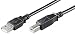 Produktbild 1,8m Schwarz | USB Kabel A/B USB 2.0 + 1.1 Stecker A auf Stecker B 1,80m 1,8m 1,8 m Druckerkabel Anschlusskabel z.B fuer SCANNER von SENSELL