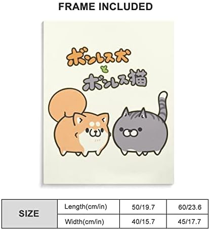 Amazon Co Jp 家の装飾の おしゃれ ボンレス犬猫 絵はリビングルームのキッチンに掛けられています 18x24inch 45x60cm ホーム キッチン