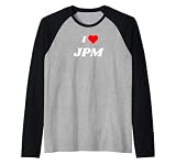 I love JPM - stock ticker gifts Raglan Baseball Tee