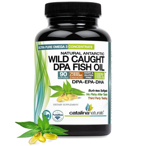 Fish Oil Omega-3 DPA - 2900 mg με περισσότερα DPA, EPA & DHA - 90 SoftGels – Τριπλής αντοχής Burp-Free