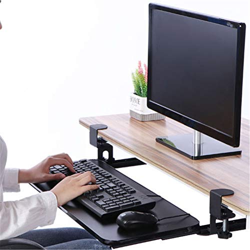 Bandeja del Teclado, Deslizamiento Ergonómico Bandeja de Teclado Deslizante/Bandeja para Teclado Debajo del Escritorio para Teclado de Escritorio de Computadora (Color : Ordinary Style)