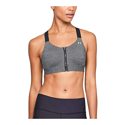 Under Armor Women's Armour Eclipse High Heathered Zip Sports Bra