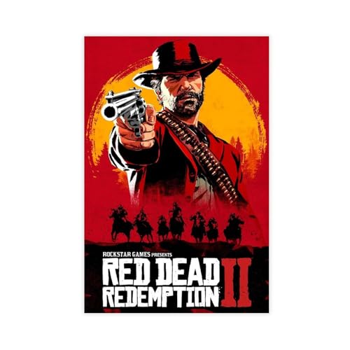 Poster con videogiochi RDR2, stampa artistica da parete su tela,