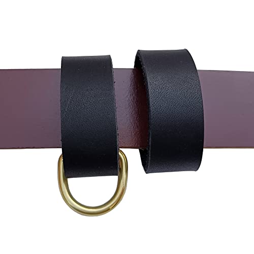 2 pack leather belt keepers+1 solid brass buckles keychains,leather belt keepers for men and women