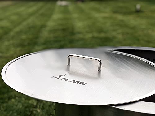 Hi Flame 20.5Inch Bonfire Fire Pit Smokeless Stainless Steel Outdoor Firepit Backyard Natural Wood Burning Firebowl No Gas Or Propane Required (Large) #TOP4