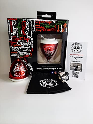 trompos space- Pegasus Roller Gerardo Montero y Javi De María Peonza, Color Rojo, Mediano (PRRJCU)