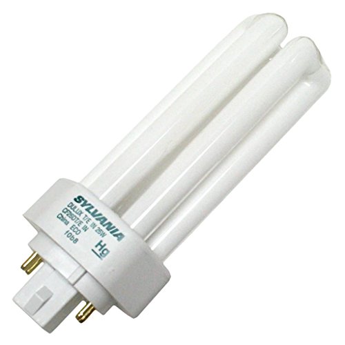 Image of Sylvania Dulux T /E /in CFL Compact Fluorescent Light Bulb 4 Pin 26W, 1 Pack | Triple Tube, GX24q-3 Base, 26 Watt Long Lasting Energy Efficient Light Bulb, 12000 hr Life, Dimmable, 3000K White