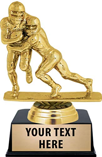 Crown Awards Football Trophies with Custom Engraving, 6" Personalized Football Trophy On Black Base 1 Pack Prime