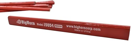 Miniatura 4 de Big Horn 19854 - Lápiz de carpintero de 7 pulgadas de largo x 9/16 pulgadas de ancho, paquete de 12 unidades