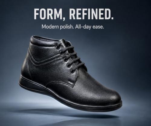 Image of Kraasa Alloy Formal Shoes for Men | Vegan Leather Lace-Up Office Shoes