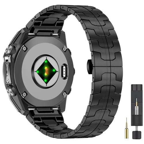 Correa de acero inoxidable 26 mm compatible Garmin miniatura 2