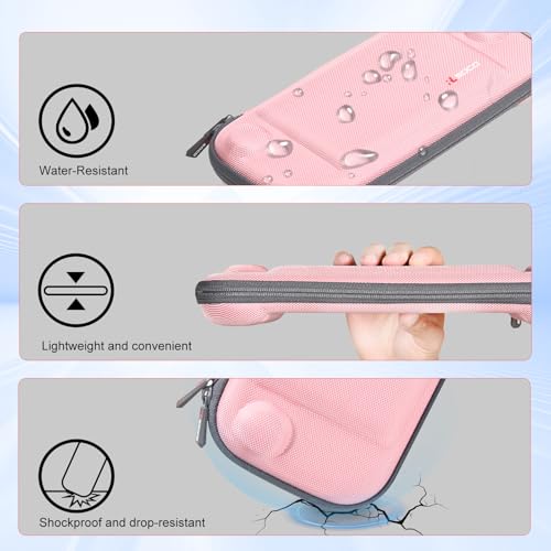 Image of RLSOCO Slim Case for Nintendo Switch 2 Game Console with 8 Game Card Slots - Pink (Case Only)