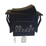 Gardner Bender GSW-45  Heavy-Duty Electrical Rocker Switch, SPST, ON-OFF,  20 A/125V AC,  Spade Terminal
