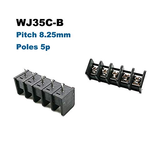 10Pcs Pitch 8.25mm Barrier Screw PCB Terminal Block 35C-B Bornier Straight 2/3/4/5/6Pin Wire Connector Morsettiera Cable 2.5mm2(3P)
