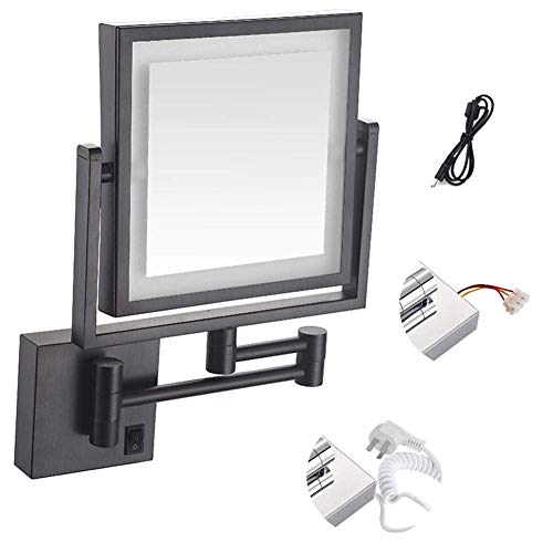 Miroir de maquillage mural LED haut de gamme 8 pouces à double face - 7