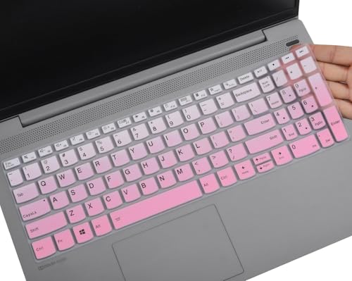 CaseBuy Keyboard Cover for 2023 2022 Lenovo Yoga 7i 15.6" 16", Lenovo ideaPad 5 5i 15.6, IdeaPad Flex 5 15.6", ideaPad 3 3i 15.6, ideaPad Slim 7 15.6, ThinkBook 15 G2 G3 15p,Flex 5 15 Skin, OmbrePink