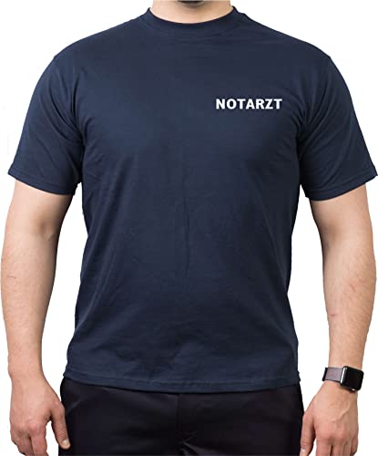 Notarzt T-Shirt mit Brustdruck in weiß, L Cover