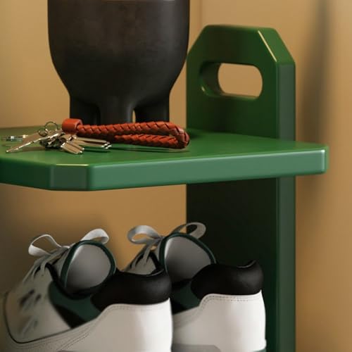 Étagère à chaussures noire à 4 niveaux pour entrée et salon