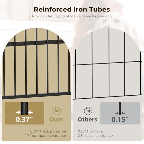 54" Dog Crate Furniture with Foldable Door, XXL Dog Crates for Large Dogs, Wooden Decorative Dog Cage Kennel Indoor End Table, Rustic Brown