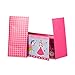 Relaxdays Sitzbox Kinder, Faltbare Aufbewahrungsbox mit Stauraum, Deckel, Prinzessin & Fee, 50 Liter, platzsparend, pink