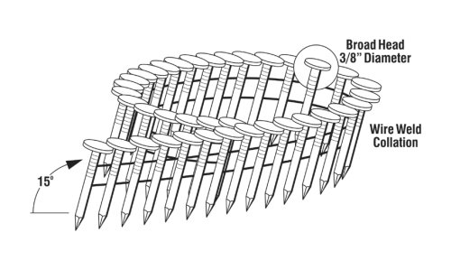 Grip Rite Grcr4Dgal 1-1/2" By 15° Galvanized Coil Roofing Nail (7, 200Per Box) #TOP1