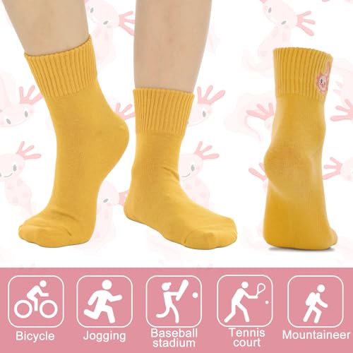 Image of Eurzom 10 Pairs Socks Womens Crew Elastic Ankle Length Cotton Socks Aesthetic Cute Lightweight Low Cut Gifts for Women