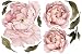 Murwall Pink Peonies Wall Decals Floral Wall Decal Peel and Stick Wallpaper Sticker