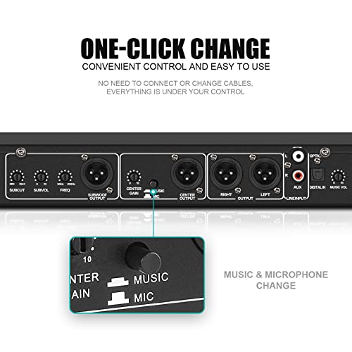 D Debra Audio E270 Professional Digital Pre-Stage Effect Anti-Howling Audio Processor With 48 Bit Dsp Effect Echo Usb Mp3 Bluetooth Optical For House Karaoke, Stage, Performance (E270) #TOP6