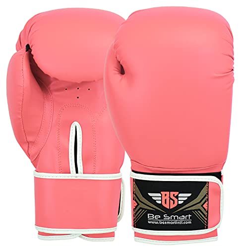 Be Smart Kids Boxing Gloves 4Oz 6Oz Training Gloves For Children Sparring Boxing Gloves Junior Training Mitts Punch Pu Leather Mma Youth (Pink Plain, 4 Oz) #TOP7