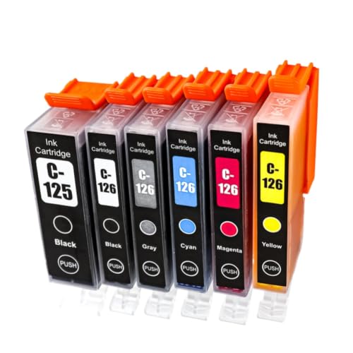 Cartouche d'encre PGI125 CLI126 compatible jet d'encre Pixma MG5210 MG5310 IX6510 multipack