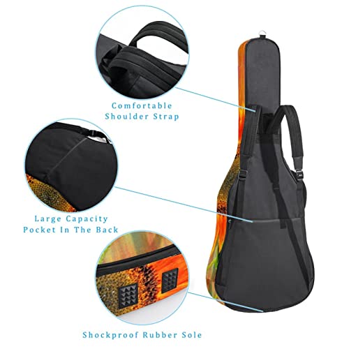 Housse étanche pour guitare acoustique avec double bandoulière et poche Rose pailleté, Multicolore 06, 42.9×16.9×4.7 in… - Les Beatles, Paul McCartney, John Lennon, RIngo Starr, George Harrison Housse étanche pour guitare acoustique avec double bandoulière et poche Rose pailleté, Multicolore 06, 42.9x16.9x4.7 in… – Image 4